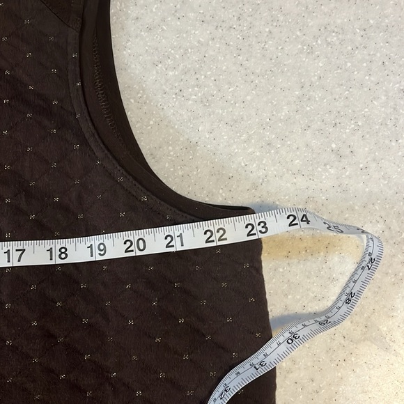 Allison Daley Brown Gold Accented Sleeveless Vest Jacket - Picture 7 of 7